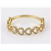 Image 2 : 0.18ct Pavé Diamond in 14K Yellow Gold Stackable Chained Hearts Ring - Size 7