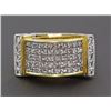 Image 1 : 3.10ct Invisible Princess-Cut Diamonds 18K Yellow Gold Statement Ring - Size 7
