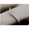 Image 2 : 0.10ct Round Diamond Stackable 14K Yellow Gold Chevron Band Ring - Size 6.5