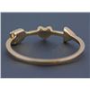 Image 2 : 0.03ct Micro Pavé Diamonds Heart With Arrow in 14K Yellow Gold Ring - Size 6.5