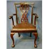 Image 1 : A set of 8 mahogany Chippendale style mahogany splat back dining chairs with Berlin wool work uph...