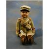 Image 1 : An English composition and fabric doll in soldier costume £90-120...