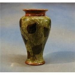 A Royal Doulton stoneware jug decorated leaves, the base impressed Royal Doulton 7560ff, 9" £40-6...