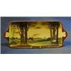 Image 1 : A Royal Doulton Seriesware rectangular bread and butter dish decorated a country scene, the base...