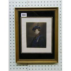 An 18th Century Baxter coloured print "His Late Majesty King George IV in Highland rig" 6" x 5"...