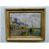 Image 1 : R B Voits, oil painting on canvas "Harbour Scene with Boats and Figures" signed and dated 1952 14...
