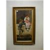 Image 1 : A 19th Century Pears coloured print "Seated Girl and Man" 29" x 15" contained in a gilt frame £20...