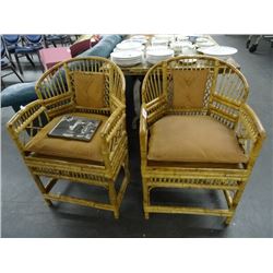 2 Padded Rattan Chairs - 2 Times the Money