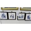 Image 1 : 4 Painted Framed Tile Art - 4 Times the Money