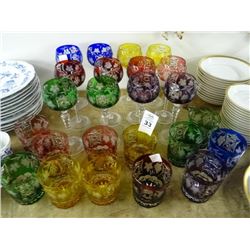 Lot of Art Glass Stems & Rock Glasses - No Shipping