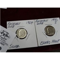1964 & 1970 Roosevelt Dime