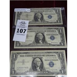 3-Pack of Old Silver Certificates