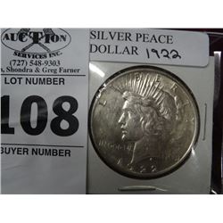 1922 Silver Peace Doller