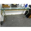 Image 1 : Metal Bass Beveled Glass Top Hall Table
