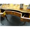 Image 3 : Inlaid Wood French Provencial Brass Accent Desk