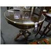 Image 1 : Ornate Floral Motif Round Table w/Brass Cherub Décor