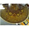 Image 2 : Ornate Floral Motif Round Table w/Brass Cherub Décor