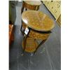Image 1 : 2 French Provencial Inlaid Wood Lamp Tables - 2 Times the Money