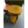 Image 2 : 2 French Provencial Inlaid Wood Lamp Tables - 2 Times the Money