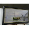 Image 1 : Framed Oil On Canvas "Boats" Signed Marc Chegall