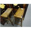 Image 1 : Pair of Wood Stools