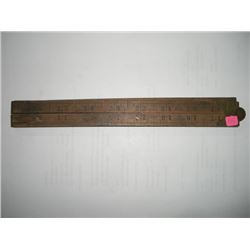 VERY OLD VINTAGE WOODEN FOLDING RULER STAMPED *STANLEY-MADE IN USA* BOOK VALUE $50.00+!! ITEM CAME O