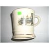 Image 1 : VINTAGE OLD COFFEE CUP STAMPED *MILBORN MFG-23K GOLD USA* HAS PRINT ON IT OF ENGINE TRAIN!! ITEM CAM