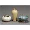 Image 1 : Group of Three Chinese Glazed Pottery Vessels Song Dynasty (960-1279) The first, a dingyao...