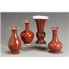 Image 1 : Group of Four Chinese Red Glazed Vases Daoguang-Guangxu Period (1821-1908) The first three...