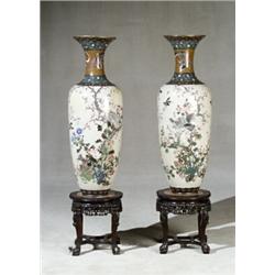 Property from a Prominent Baltimore Collection Pair of Japanese Cloisonn‚ Enamel Floor...