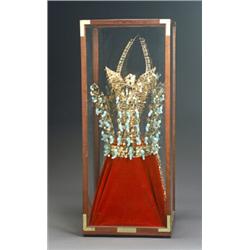 Property from a Prominent Baltimore Collection Korean Turquoise Glass Jeweled 24-Karat...