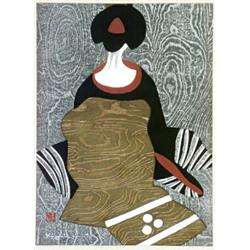 Kiyoshi Saito (Japanese 1907-1997) Maiko Kyoto: A Group of Three Woodblock Prints The first...