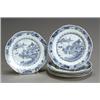 Image 1 : Set of Six Chinese Export Blue and White 'River Landscape' Dishes Jiaqing Period (1796-1820)<b...