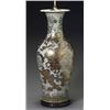 Image 1 : Chinese Export Gilt Decorated 'Famille Rose' Crackle Glazed Ground Vase Circa 1900 Mounted...