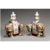 Image 1 : Property of Various Owners Pair of Chinese Export 'Famille Rose' Caparisoned Elephant...