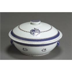 Chinese Export 'Armorial' Covered Bowl Xianfeng Period (1851-1861) The domed lid decorated...