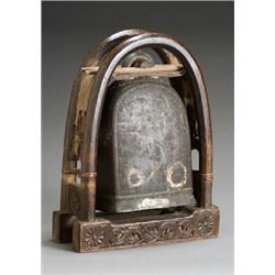 Thai Bronze Bell on Wood Stand 19th Century Height: 17 in (43.2 cm) $200 - $300...