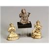 Image 1 : Group of Three Nepalese Gilt Bronze Figures of Seated Bodhisattva 14th-16th Century Depicti...