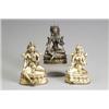 Image 1 : Group of Three Tibetan Bronze Figures of Tara 13th-15th Century Two gilded and with turq...