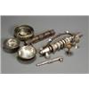 Image 1 : Group of Eleven Tibetan Ritual Objects 19th-Early 20th Century Consisting of two chased sil...