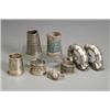 Image 1 : Group of Nineteen Indo-Persian Silvered Metal Bracelets and Arm and Sleeve Bands Circa 1900<br...