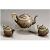 Image 1 : Anglo-Indian Silver Three-Piece Tea Set Circa 1900 Height of teapot: 6 in (15.2 cm) Tota...