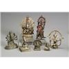 Image 1 : Group of Sixty-One Indian Folk Bronze and Silvered Metal Figures of Ganesha 12th-19th Centu...