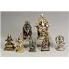 Image 1 : Group of Thirteen Indian Folk Bronze Figures of Deities 16th-18th Century Including Krishna...