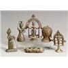 Image 1 : Group of Ten Indian Folk Bronzes of Deities 18th-19th Century Including Shiva, Parvati, Vis...