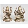 Image 1 : Two Indian Folk Bronze Figures of Deities Bengal, 13th-15th Century The first depicting a f...