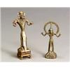 Image 1 : Two Indian Folk Bronze Figures of Deities Probably Bastar, Circa 1900 Height of tallest: 8...