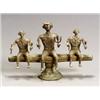 Image 1 : Bastar Folk Bronze Group of Shiva with Two Attendants 18th-19th Century Height: 8 in (20...