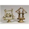 Image 1 : Two Bastar Folk Bronze Groups of Shiva and Parvati 19th Century Height of tallest: 8 in...