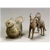 Image 1 : Bastar Bronze Equestrian Group of Krishna and a Peacock-Form Box 19th Century Height of tal...